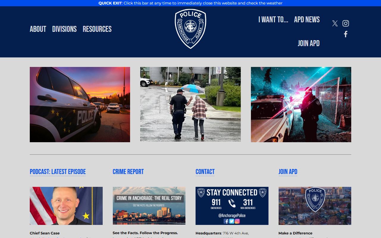 Anchorage Police Department Anchorage Municipality background check page