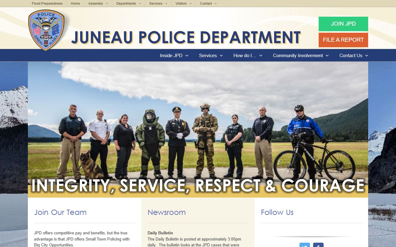 Juneau Police Department Juneau City and Borough background check page