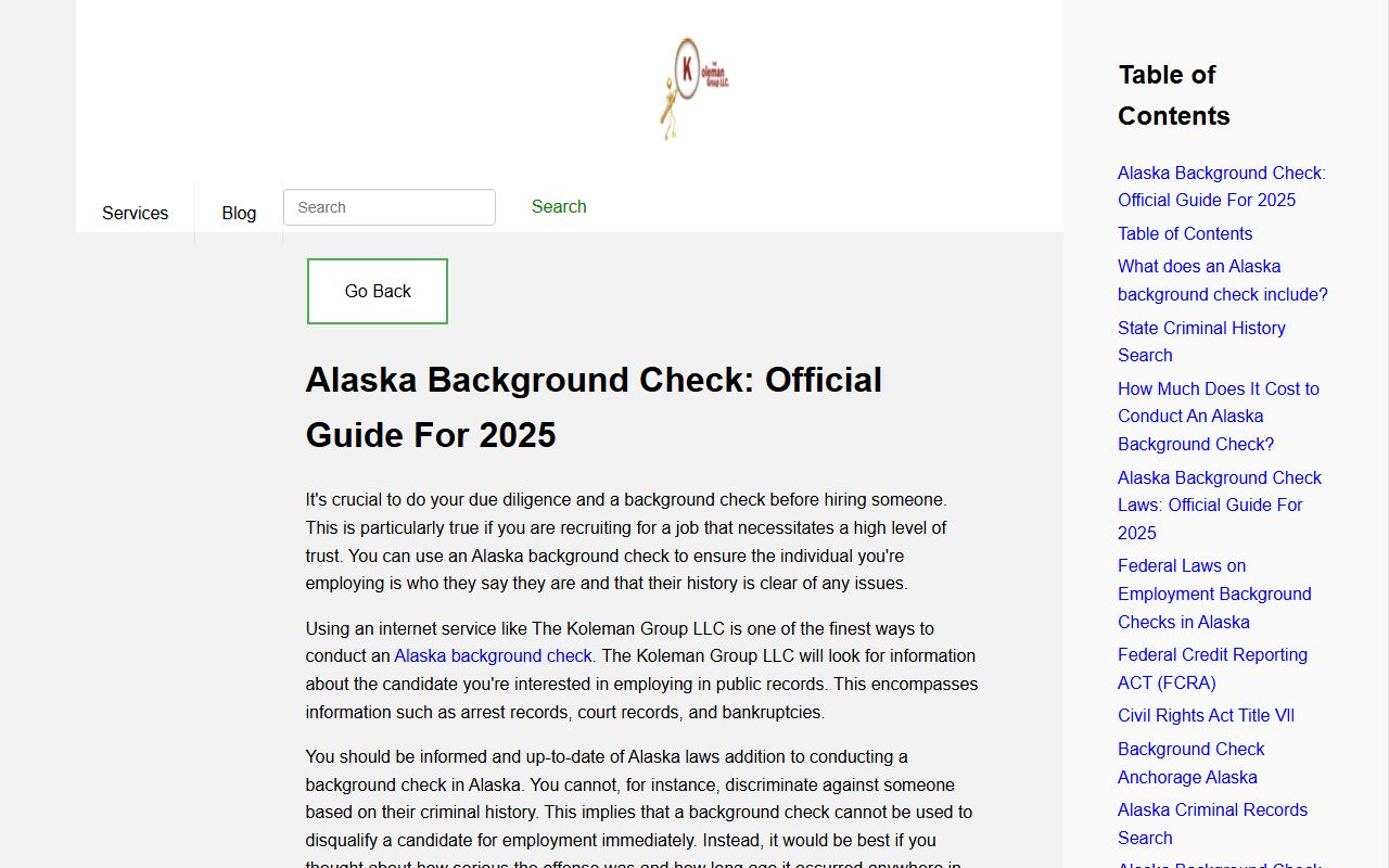 Ketchikan background check info Alaska DPS guide