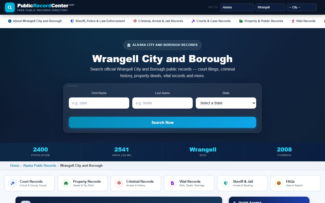 Wrangell background check public records guide